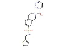 2-(pyridazin-3-ylcarbonyl)-N-(2-thienylmethyl)-1,2,3,4-tetrahydroisoquinoline-7-sulfonamide