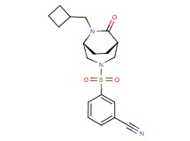 3-{[(1S*,5R*)-6-(cyclobutylmethyl)-7-oxo-3,6-diazabicyclo[3.2.2]non-3-yl]sulfonyl}benzonitrile
