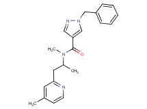 1-benzyl-N-methyl-N-[1-methyl-2-(4-methylpyridin-2-yl)ethyl]-1H-pyrazole-4-carboxamide
