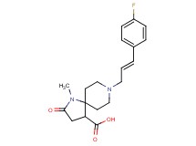 8-[(2E)-3-(4-fluorophenyl)prop-2-en-1-yl]-1-methyl-2-oxo-1,8-diazaspiro[4.5]decane-4-carboxylic acid