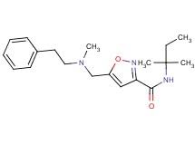 N-(1,1-dimethylpropyl)-5-{[methyl(2-phenylethyl)amino]methyl}isoxazole-3-carboxamide