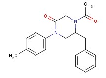 4-acetyl-5-benzyl-1-(4-methylphenyl)-2-piperazinone