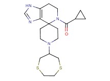 5-(cyclopropylcarbonyl)-1'-(1,4-dithiepan-6-yl)-1,5,6,7-tetrahydrospiro[imidazo[4,5-c]pyridine-4,4'-piperidine]