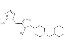 1-(cyclohexylmethyl)-4-{4-methyl-5-[(2-methyl-1H-imidazol-1-yl)methyl]-4H-1,2,4-triazol-3-yl}piperidine