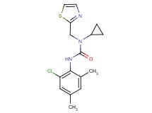 N'-(2-chloro-4,6-dimethylphenyl)-N-cyclopropyl-N-(1,3-thiazol-2-ylmethyl)urea