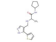 N-cyclopentyl-2-({[5-(2-thienyl)-1H-pyrazol-4-yl]methyl}amino)propanamide