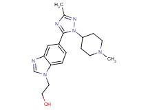 2-{5-[3-methyl-1-(1-methylpiperidin-4-yl)-1H-1,2,4-triazol-5-yl]-1H-benzimidazol-1-yl}ethanol