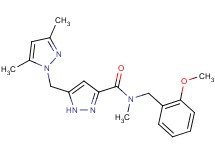 5-[(3,5-dimethyl-1H-pyrazol-1-yl)methyl]-N-(2-methoxybenzyl)-N-methyl-1H-pyrazole-3-carboxamide