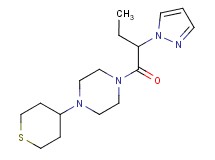 1-[2-(1H-pyrazol-1-yl)butanoyl]-4-(tetrahydro-2H-thiopyran-4-yl)piperazine