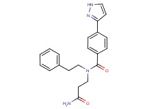 N-(3-amino-3-oxopropyl)-N-(2-phenylethyl)-4-(1H-pyrazol-3-yl)benzamide
