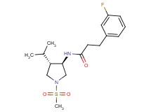 3-(3-fluorophenyl)-N-[(3R*,4S*)-4-isopropyl-1-(methylsulfonyl)-3-pyrrolidinyl]propanamide