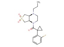 (4aS*,7aR*)-1-{[1-(2-fluorophenyl)cyclopropyl]carbonyl}-4-propyloctahydrothieno[3,4-b]pyrazine 6,6-dioxide