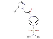(1R*,5R*)-N,N-dimethyl-6-[(5-methyl-1H-pyrazol-1-yl)acetyl]-3,6-diazabicyclo[3.2.2]nonane-3-sulfonamide