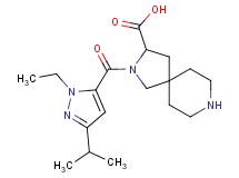 2-[(1-ethyl-3-isopropyl-1H-pyrazol-5-yl)carbonyl]-2,8-diazaspiro[4.5]decane-3-carboxylic acid