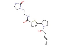 N-[2-(2-oxo-1-imidazolidinyl)ethyl]-5-{1-[(3E)-3-pentenoyl]-2-pyrrolidinyl}-2-thiophenecarboxamide