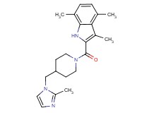 3,4,7-trimethyl-2-({4-[(2-methyl-1H-imidazol-1-yl)methyl]-1-piperidinyl}carbonyl)-1H-indole