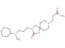 3-(3-{3-[cyclohexyl(methyl)amino]propyl}-2-oxo-1-oxa-3,8-diazaspiro[4.5]dec-8-yl)propanamide