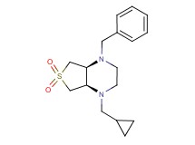 (4aR*,7aS*)-1-benzyl-4-(cyclopropylmethyl)octahydrothieno[3,4-b]pyrazine 6,6-dioxide