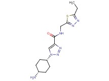 1-(cis-4-aminocyclohexyl)-N-[(5-ethyl-1,3,4-thiadiazol-2-yl)methyl]-1H-1,2,3-triazole-4-carboxamide