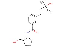 3-(3-hydroxy-3-methylbutyl)-N-[(1S*,2R*)-2-(hydroxymethyl)cyclopentyl]benzamide