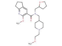 2-methoxy-N-{[1-(2-methoxyethyl)-4-piperidinyl]methyl}-N-(tetrahydro-2-furanylmethyl)-6,7-dihydro-5H-cyclopenta[b]pyridine-3-carboxamide