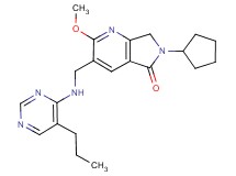 6-cyclopentyl-2-methoxy-3-{[(5-propylpyrimidin-4-yl)amino]methyl}-6,7-dihydro-5H-pyrrolo[3,4-b]pyridin-5-one
