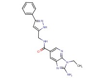 2-amino-3-ethyl-N-[(3-phenyl-1H-pyrazol-5-yl)methyl]-3H-imidazo[4,5-b]pyridine-6-carboxamide