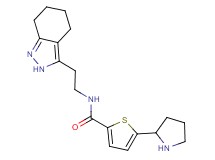 5-(2-pyrrolidinyl)-N-[2-(4,5,6,7-tetrahydro-2H-indazol-3-yl)ethyl]-2-thiophenecarboxamide bis(trifluoroacetate)