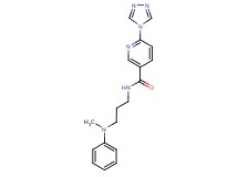 N-{3-[methyl(phenyl)amino]propyl}-6-(4H-1,2,4-triazol-4-yl)nicotinamide