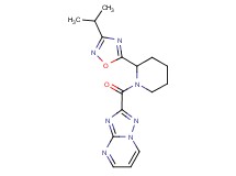 2-{[2-(3-isopropyl-1,2,4-oxadiazol-5-yl)piperidin-1-yl]carbonyl}[1,2,4]triazolo[1,5-a]pyrimidine