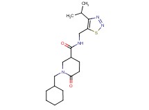 1-(cyclohexylmethyl)-N-[(4-isopropyl-1,2,3-thiadiazol-5-yl)methyl]-6-oxo-3-piperidinecarboxamide