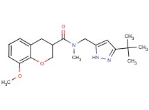 N-[(3-tert-butyl-1H-pyrazol-5-yl)methyl]-8-methoxy-N-methylchromane-3-carboxamide