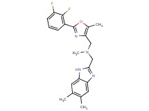 1-[2-(2,3-difluorophenyl)-5-methyl-1,3-oxazol-4-yl]-N-[(5,6-dimethyl-1H-benzimidazol-2-yl)methyl]-N-methylmethanamine