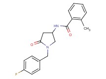 N-[1-(4-fluorobenzyl)-5-oxo-3-pyrrolidinyl]-2-methylbenzamide