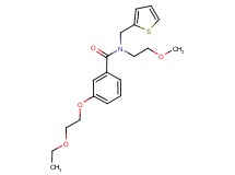 3-(2-ethoxyethoxy)-N-(2-methoxyethyl)-N-(2-thienylmethyl)benzamide