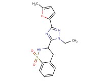 3-[1-ethyl-3-(5-methyl-2-furyl)-1H-1,2,4-triazol-5-yl]-3,4-dihydro-2H-1,2-benzothiazine 1,1-dioxide