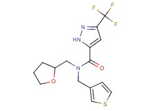N-(tetrahydrofuran-2-ylmethyl)-N-(3-thienylmethyl)-3-(trifluoromethyl)-1H-pyrazole-5-carboxamide