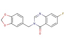 3-(1,3-benzodioxol-5-ylmethyl)-7-fluoroquinazolin-4(3H)-one