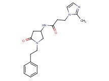 3-(2-methyl-1H-imidazol-1-yl)-N-[5-oxo-1-(2-phenylethyl)-3-pyrrolidinyl]propanamide