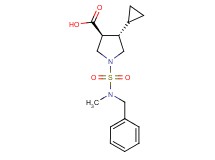 (3S*,4S*)-1-{[benzyl(methyl)amino]sulfonyl}-4-cyclopropyl-3-pyrrolidinecarboxylic acid