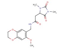 2-(1,3-dimethyl-2,5-dioxo-4-imidazolidinyl)-N-[(7-methoxy-2,3-dihydro-1,4-benzodioxin-6-yl)methyl]acetamide