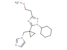 1-cyclohexyl-5-[1-(1H-imidazol-1-ylmethyl)cyclopropyl]-3-(2-methoxyethyl)-1H-1,2,4-triazole