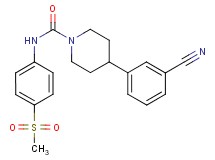 4-(3-cyanophenyl)-N-[4-(methylsulfonyl)phenyl]piperidine-1-carboxamide