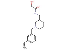 2-hydroxy-N-{[1-(3-vinylbenzyl)piperidin-3-yl]methyl}acetamide