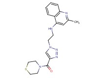 2-methyl-N-{2-[4-(thiomorpholin-4-ylcarbonyl)-1H-1,2,3-triazol-1-yl]ethyl}quinolin-4-amine
