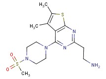 (2-{5,6-dimethyl-4-[4-(methylsulfonyl)-1-piperazinyl]thieno[2,3-d]pyrimidin-2-yl}ethyl)amine dihydrochloride