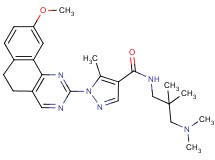 N-[3-(dimethylamino)-2,2-dimethylpropyl]-1-(9-methoxy-5,6-dihydrobenzo[h]quinazolin-2-yl)-5-methyl-1H-pyrazole-4-carboxamide