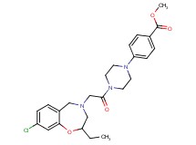methyl 4-{4-[(8-chloro-2-ethyl-2,3-dihydro-1,4-benzoxazepin-4(5H)-yl)acetyl]-1-piperazinyl}benzoate