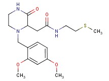 2-[1-(2,4-dimethoxybenzyl)-3-oxo-2-piperazinyl]-N-[2-(methylthio)ethyl]acetamide