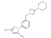 4-{1-[3-(3,5-dimethyl-1H-pyrazol-1-yl)benzyl]azetidin-3-yl}morpholine